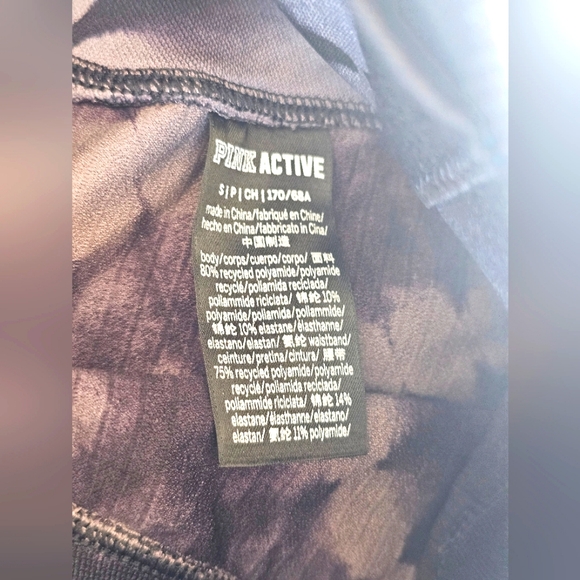 LOT of 2 Victoria's Secret PINK Active Seamless Leggings w/ Large Hidden Pocket - Picture 12 of 13